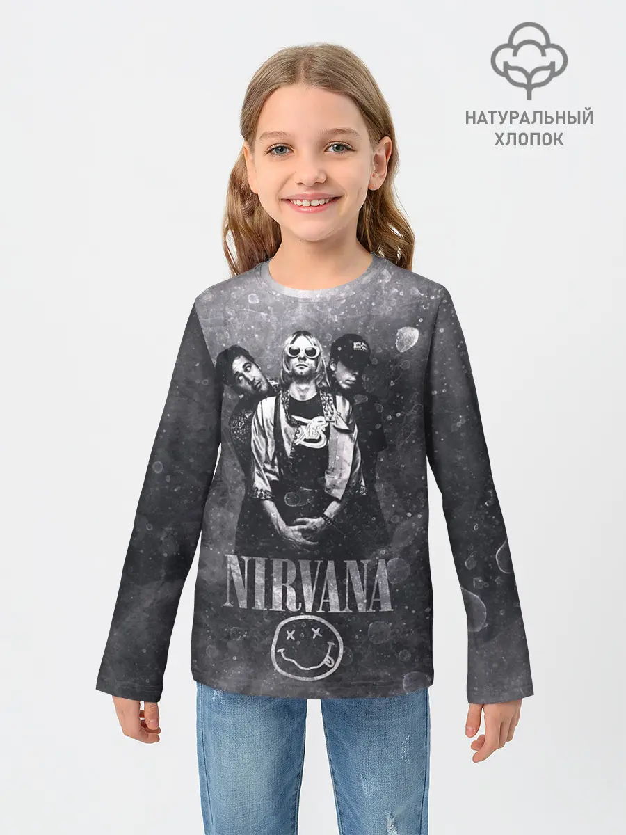 Детский лонгслив / Nirvana