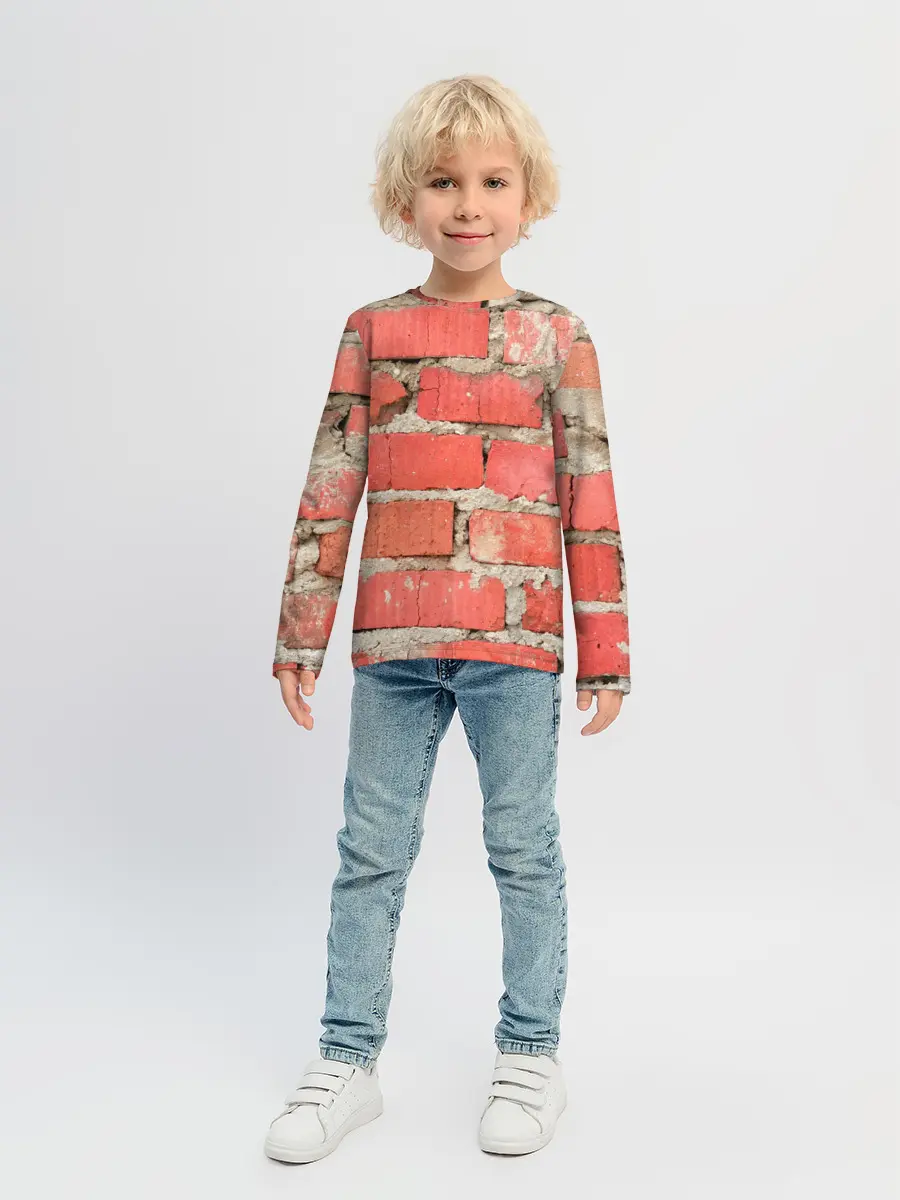 Детский лонгслив / Кирпичная стена