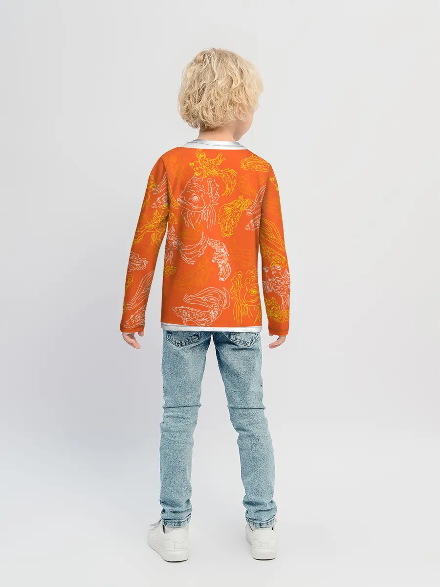 Детский лонгслив / Нарисованные рыбки