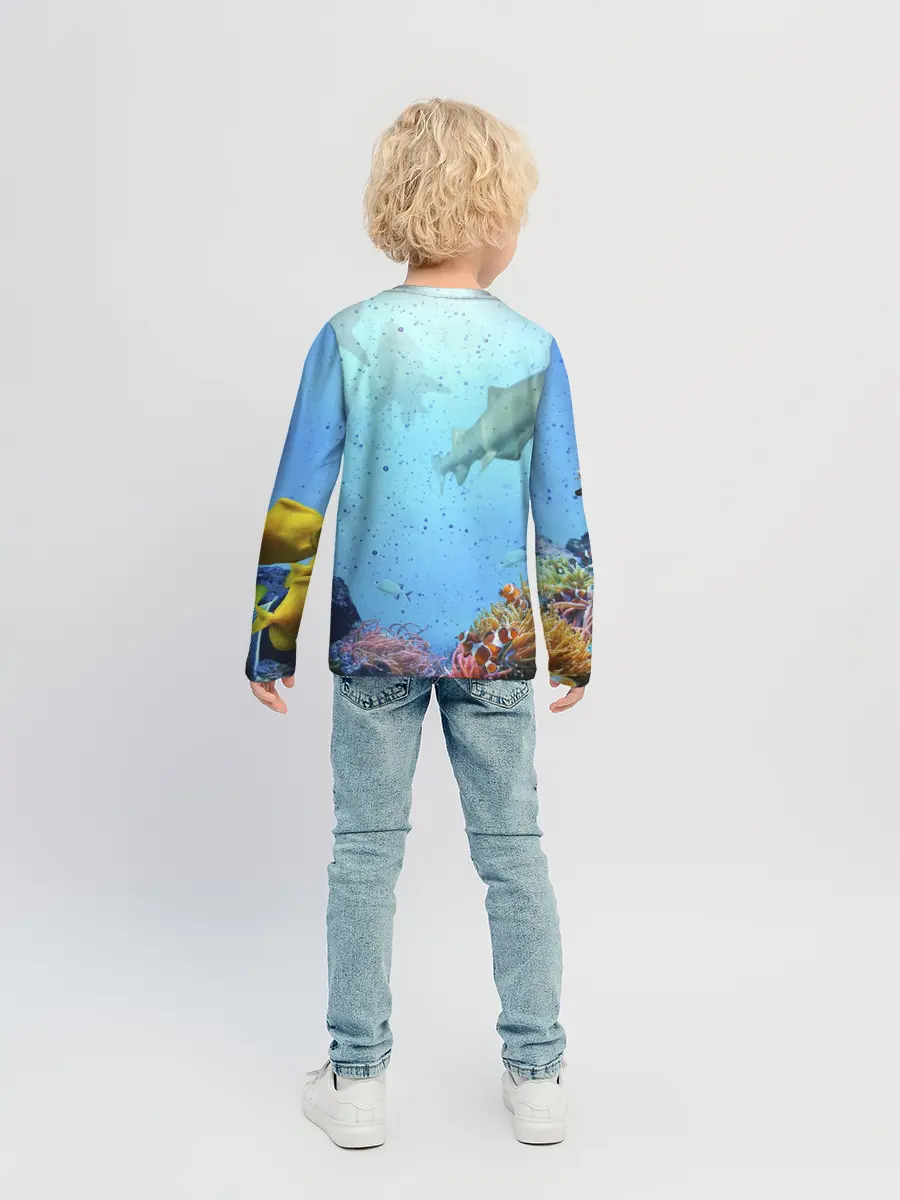 Детский лонгслив / акулы