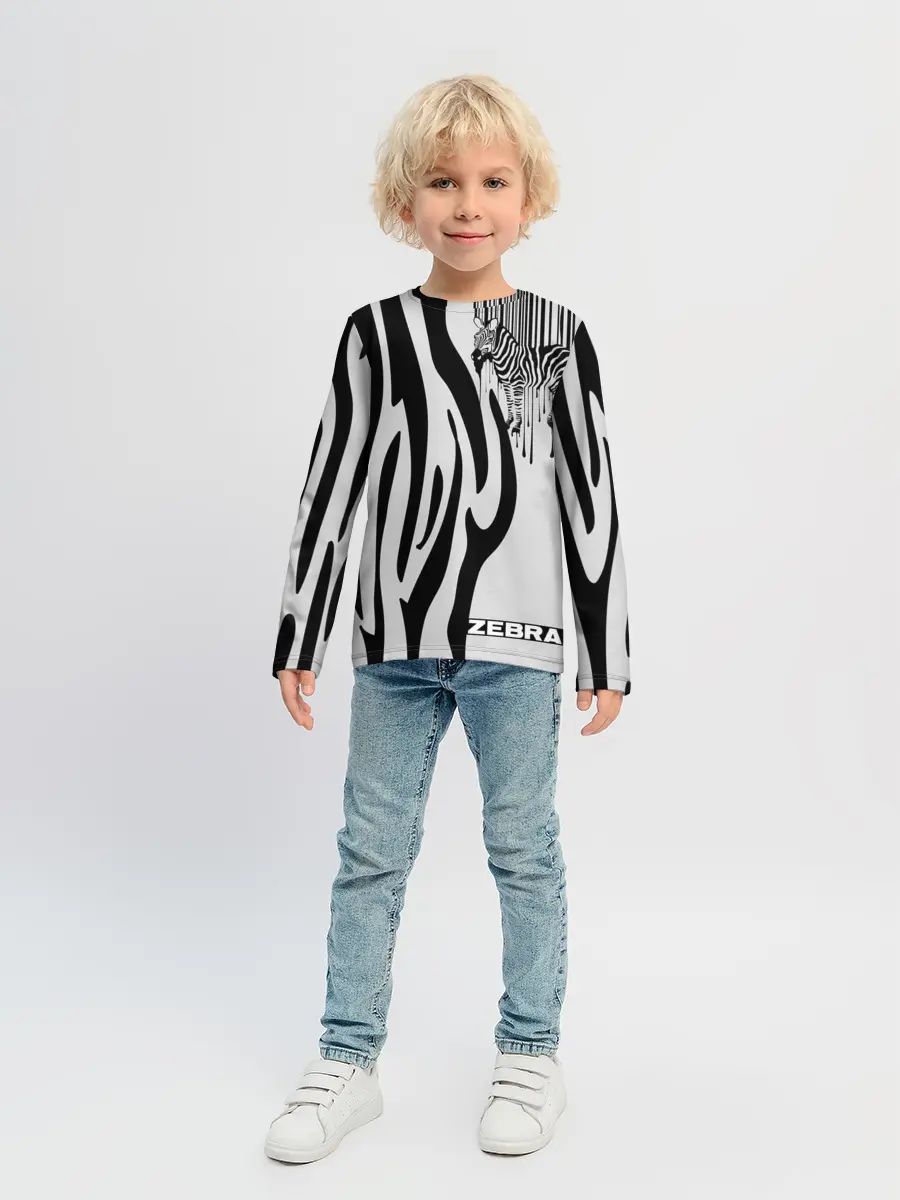 Детский лонгслив / Zebra