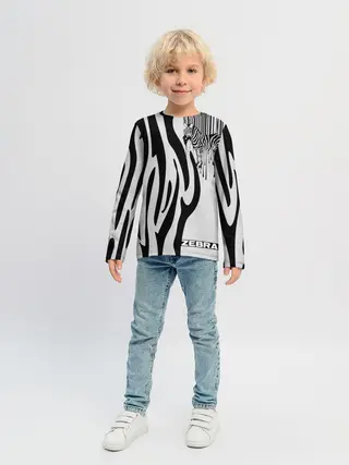 Детский лонгслив / Zebra