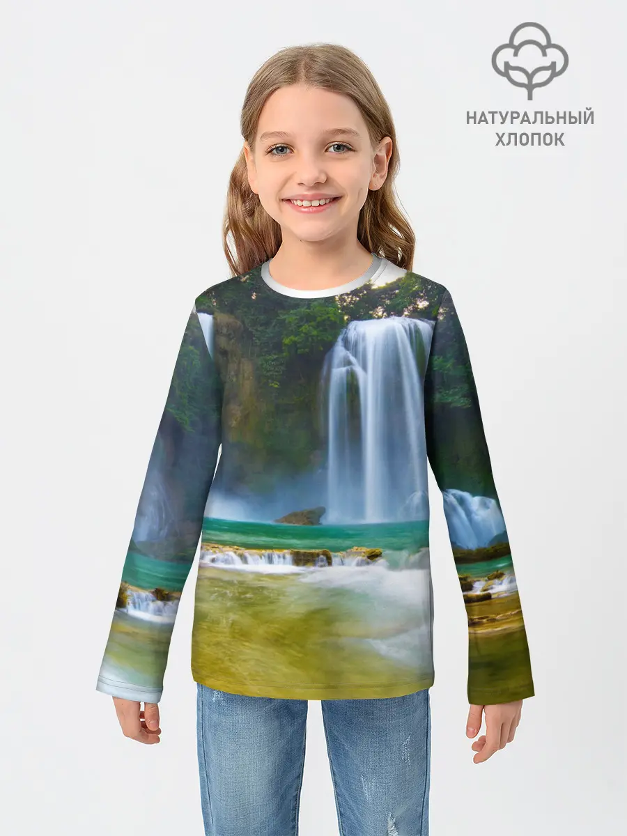 Детский лонгслив / водопад