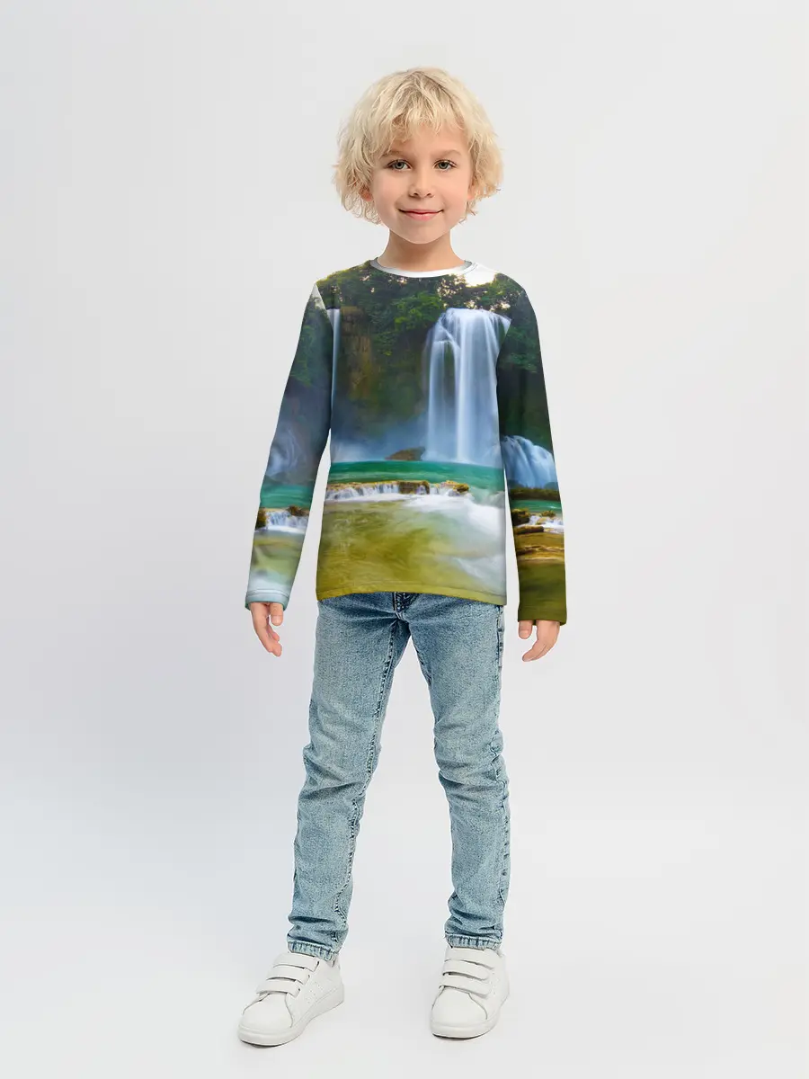 Детский лонгслив / водопад
