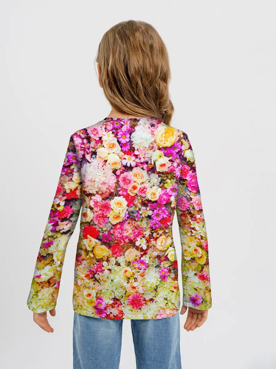 Детский лонгслив / Цветы