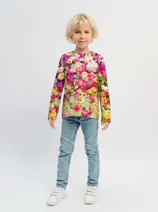 Детский лонгслив / Цветы