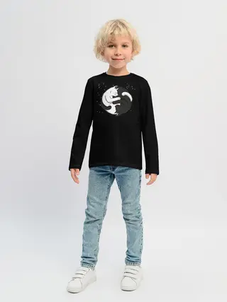 Детский лонгслив / Коты Инь Янь