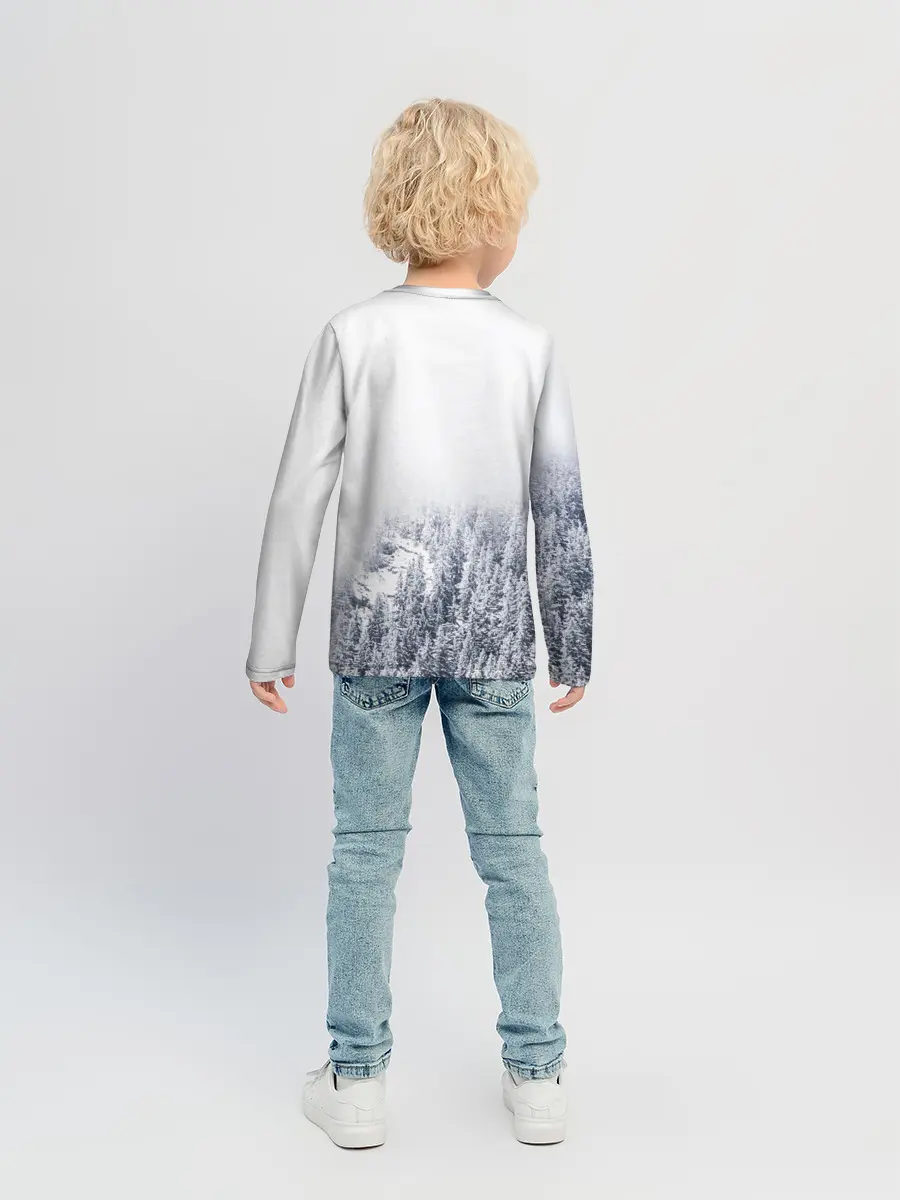Детский лонгслив / зимний лес