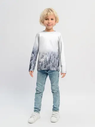 Детский лонгслив / зимний лес
