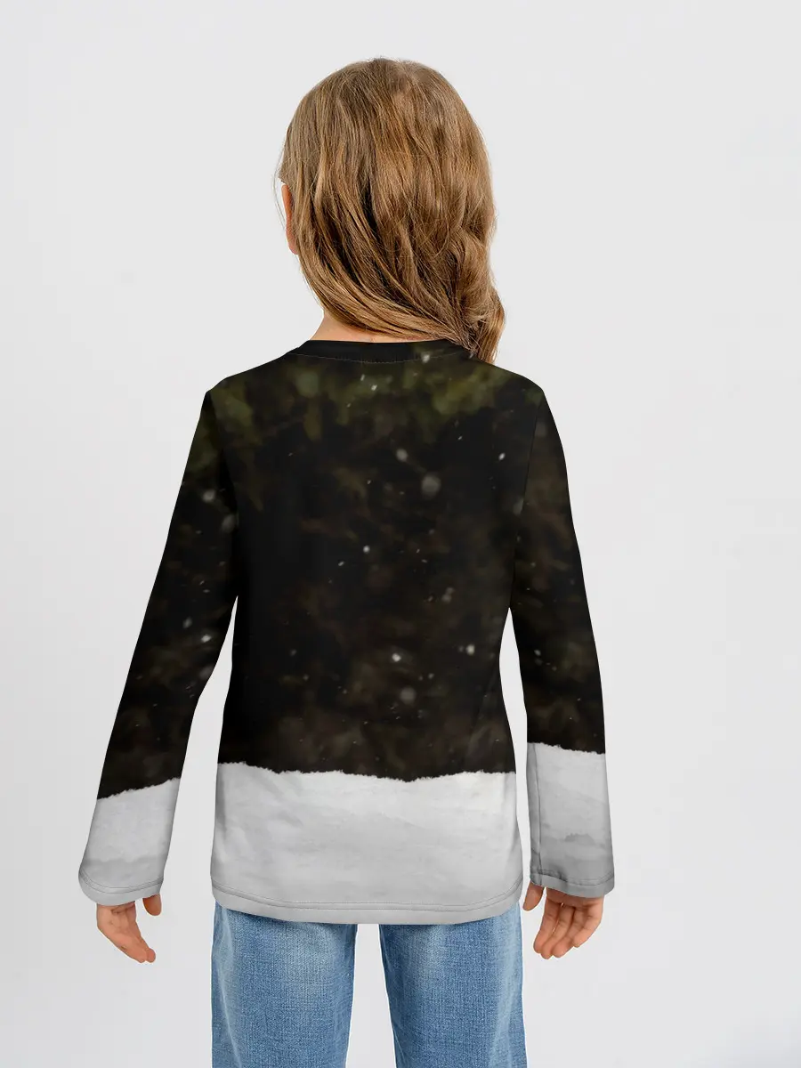 Детский лонгслив / Лиса и снег