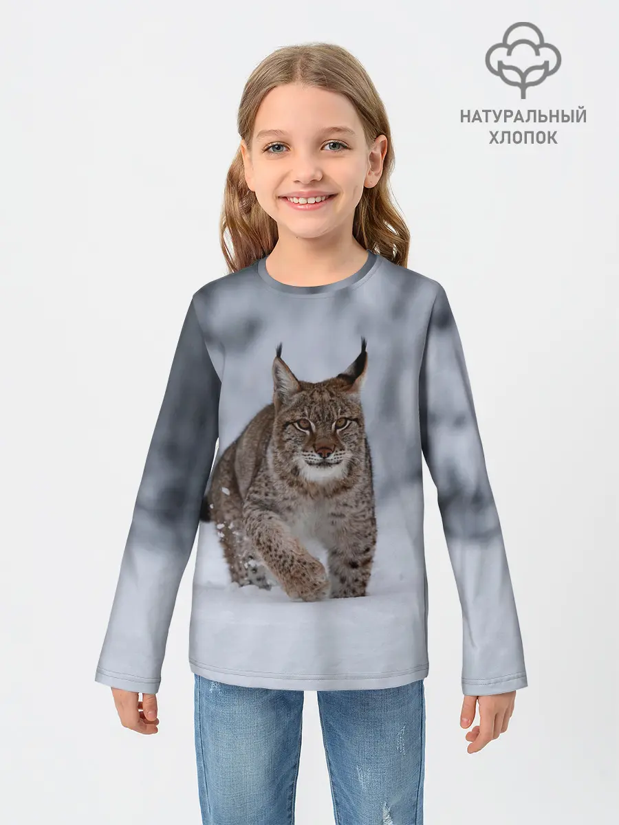 Детский лонгслив / Рысь
