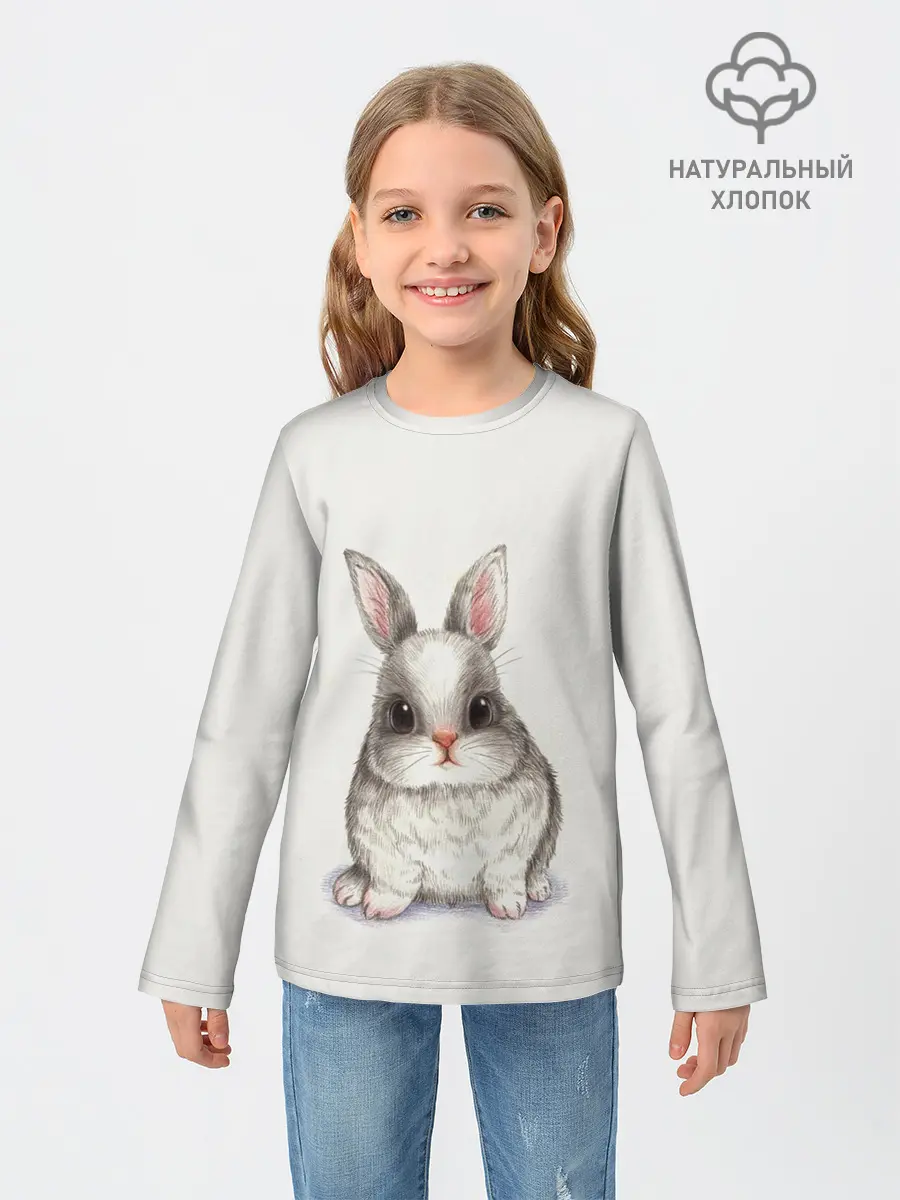 Детский лонгслив / зайка