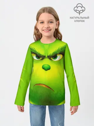 Детский лонгслив / Гринч 3D/ The Grinch