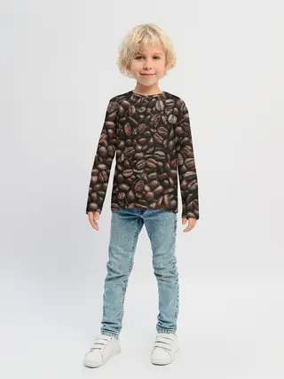 Детский лонгслив / кофе