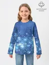 Детский лонгслив / Снежинки.