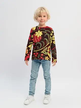 Детский лонгслив / Хохлома
