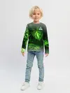 Детский лонгслив / Листья зеленые CODE ERROR 404
