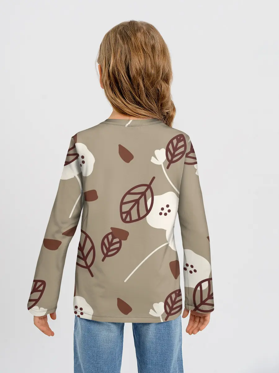 Детский лонгслив / Цветочный принт