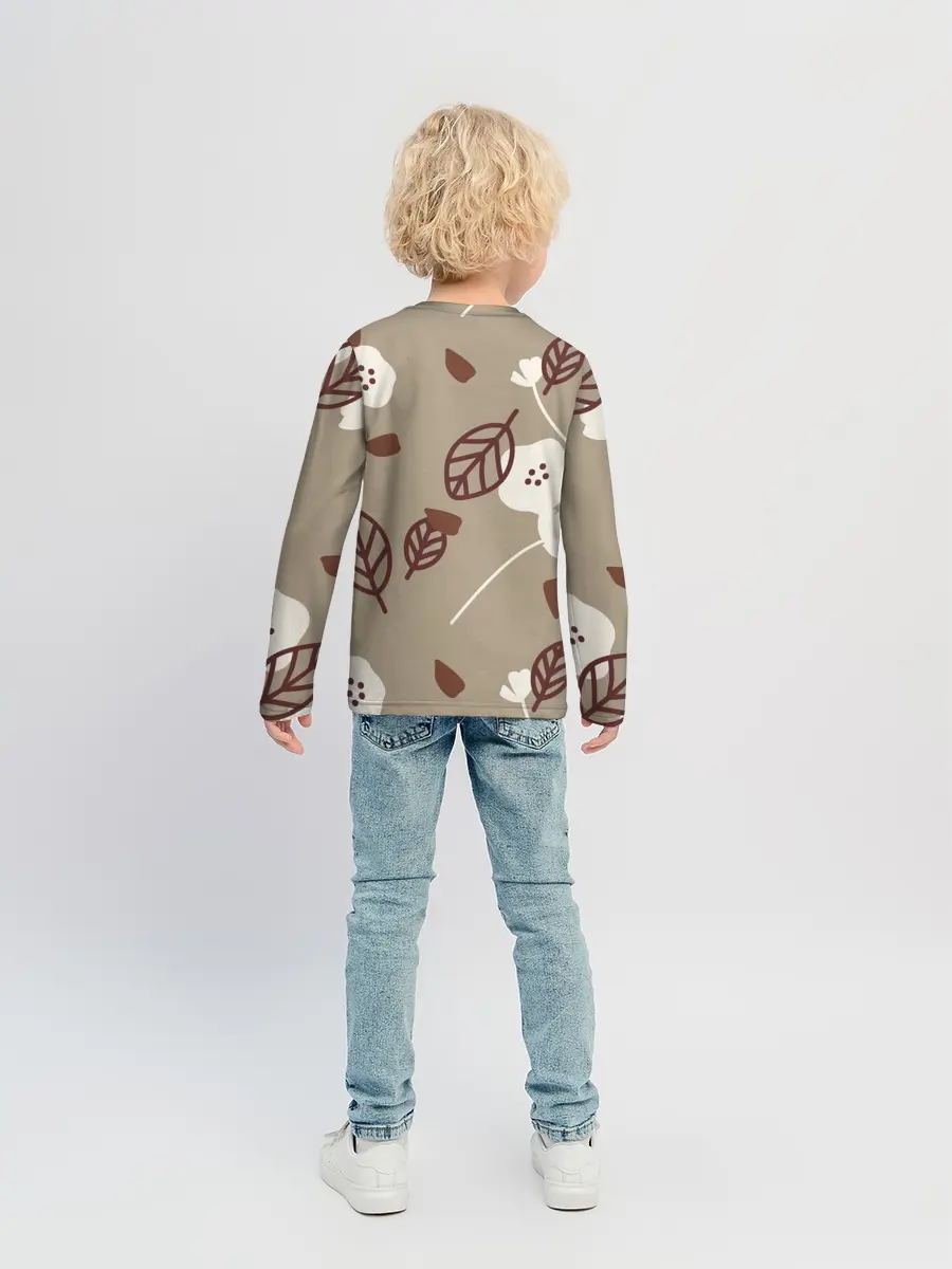 Детский лонгслив / Цветочный принт