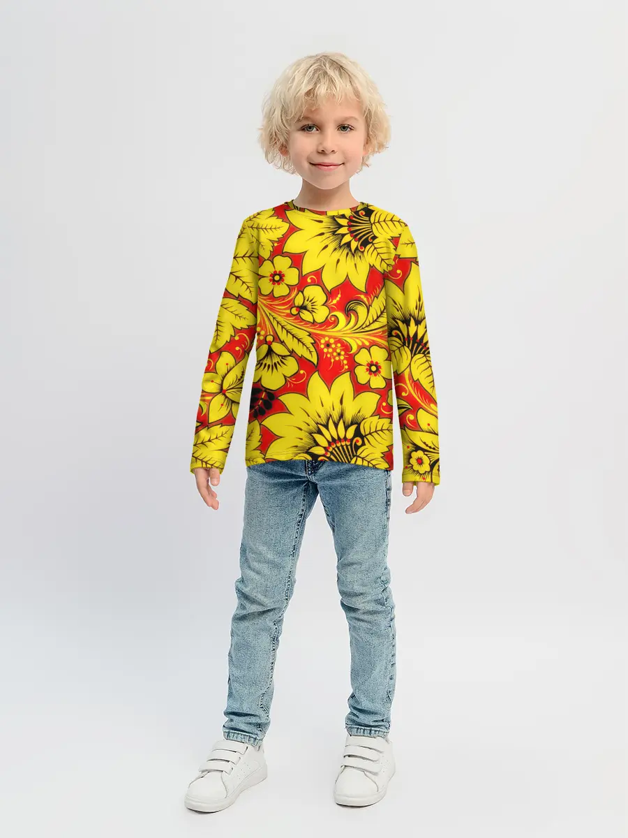 Детский лонгслив / Хохлома