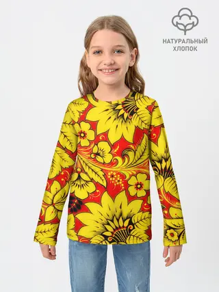 Детский лонгслив / Хохлома