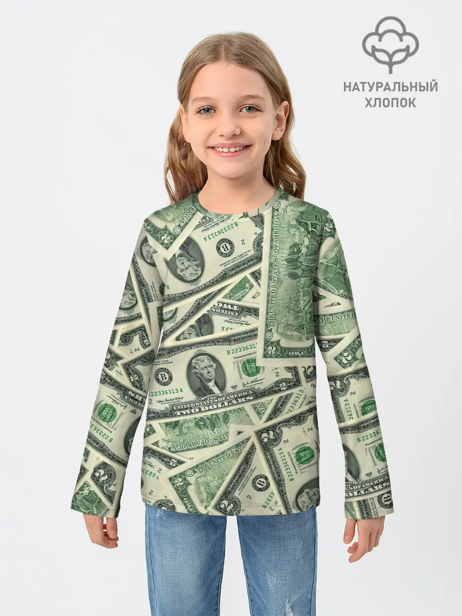 Детский лонгслив / Доллар