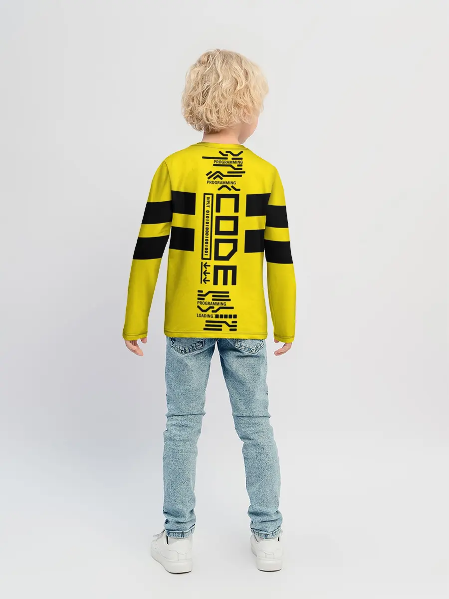 Детский лонгслив / КОД,программирование,code