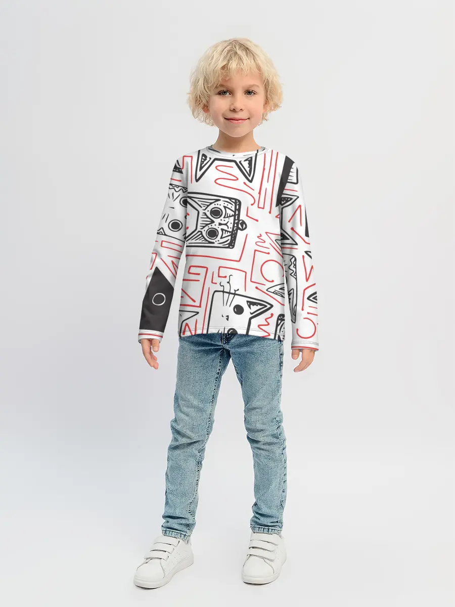 Детский лонгслив / Cats