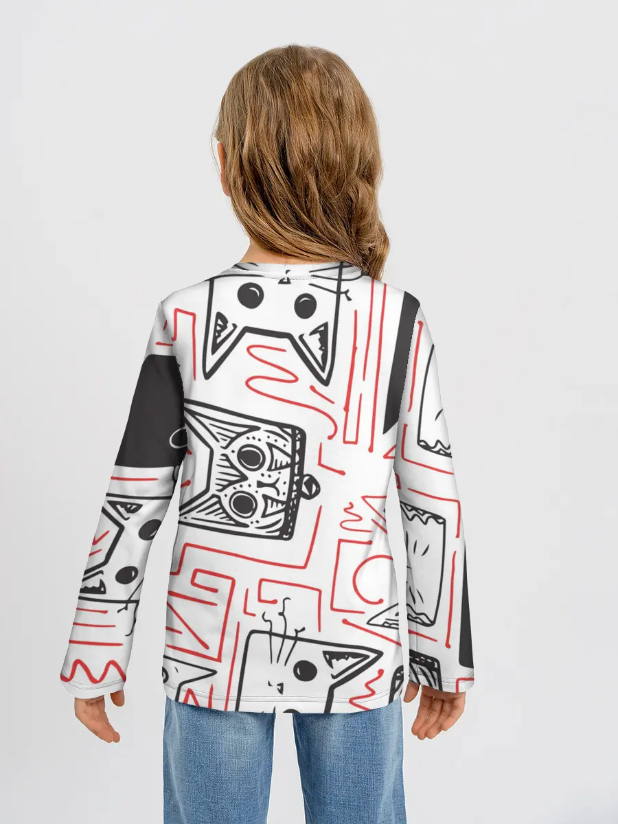 Детский лонгслив / Cats