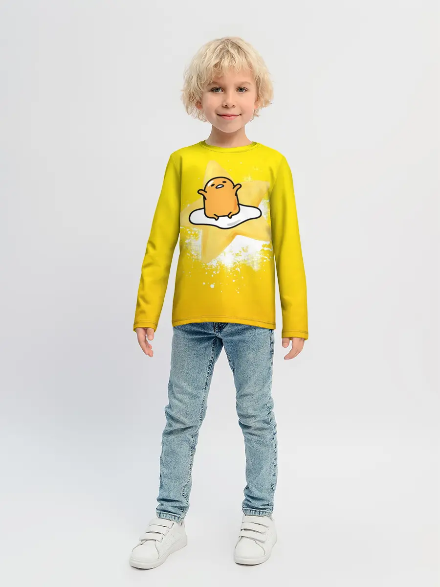 Детский лонгслив / желток аниме