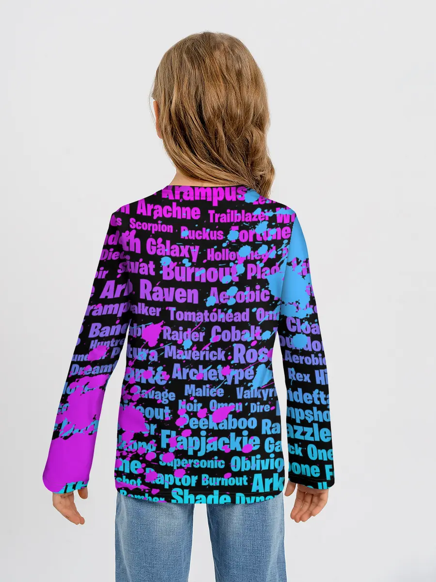 Детский лонгслив / Fortnite Names