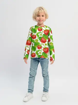 Детский лонгслив / Земляника