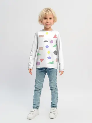 Детский лонгслив / Геометрия