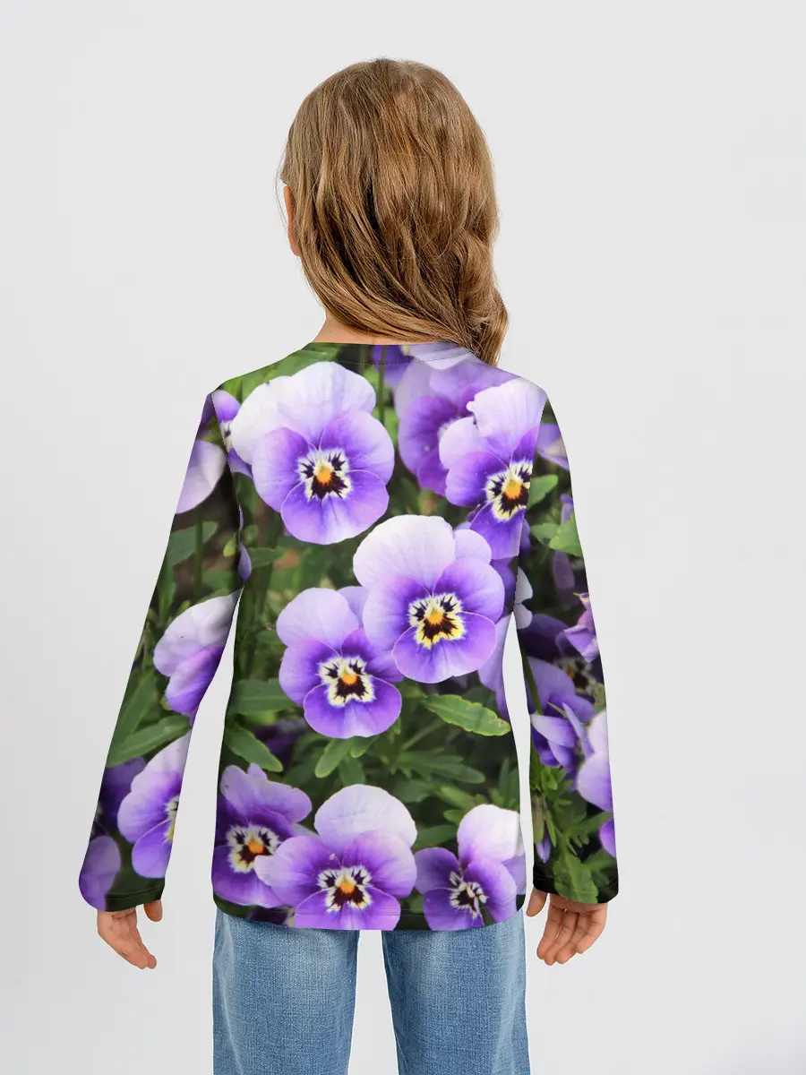 Детский лонгслив / Анютины глазки