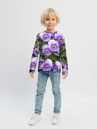 Детский лонгслив / Анютины глазки
