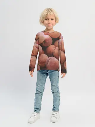 Детский лонгслив / Персики.