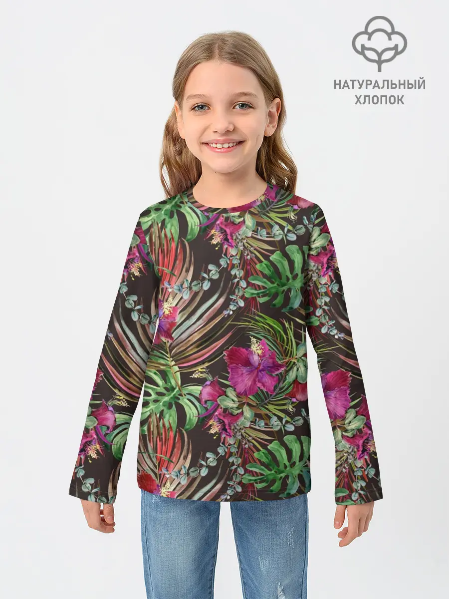 Детский лонгслив / Тропики