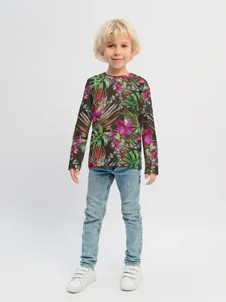 Детский лонгслив / Тропики