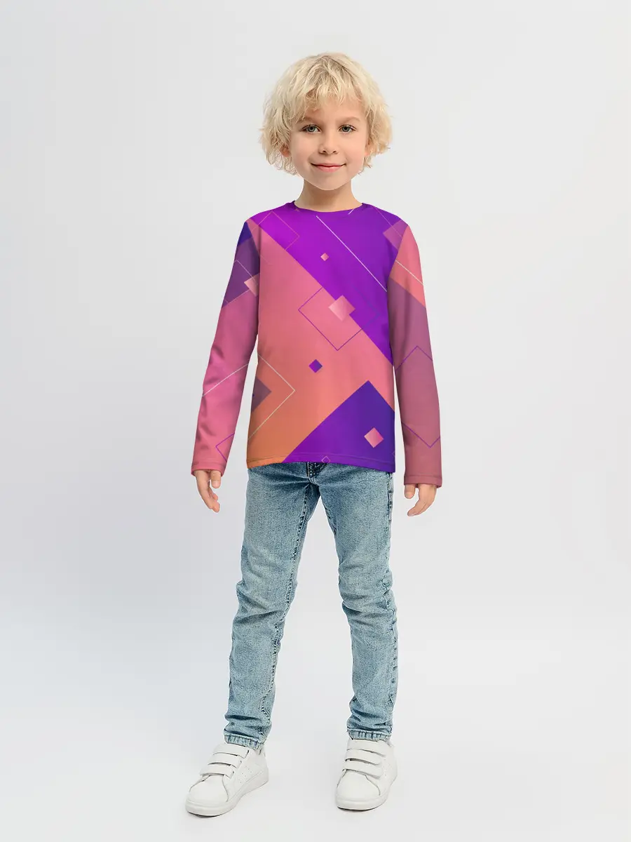 Детский лонгслив / Геометрия