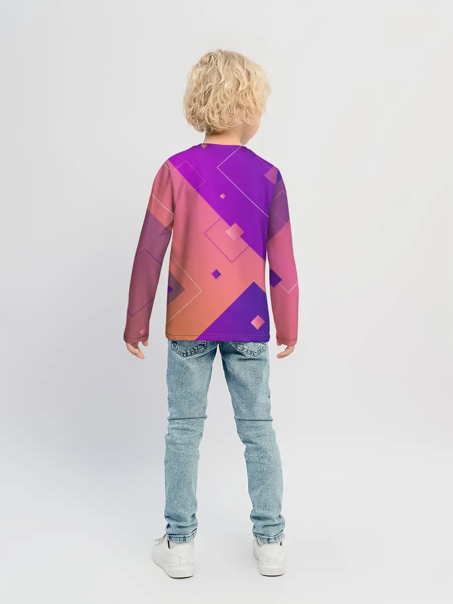 Детский лонгслив / Геометрия