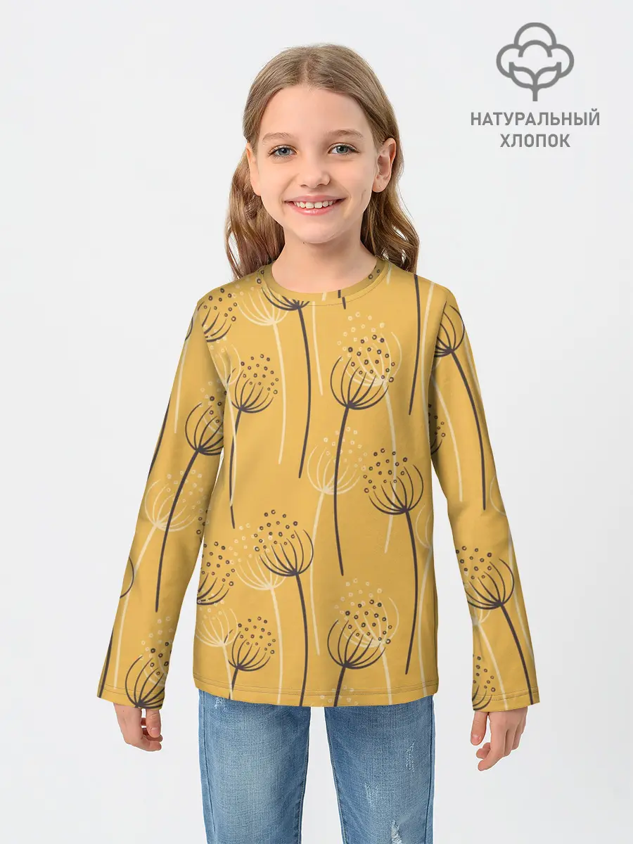 Детский лонгслив / Цветы