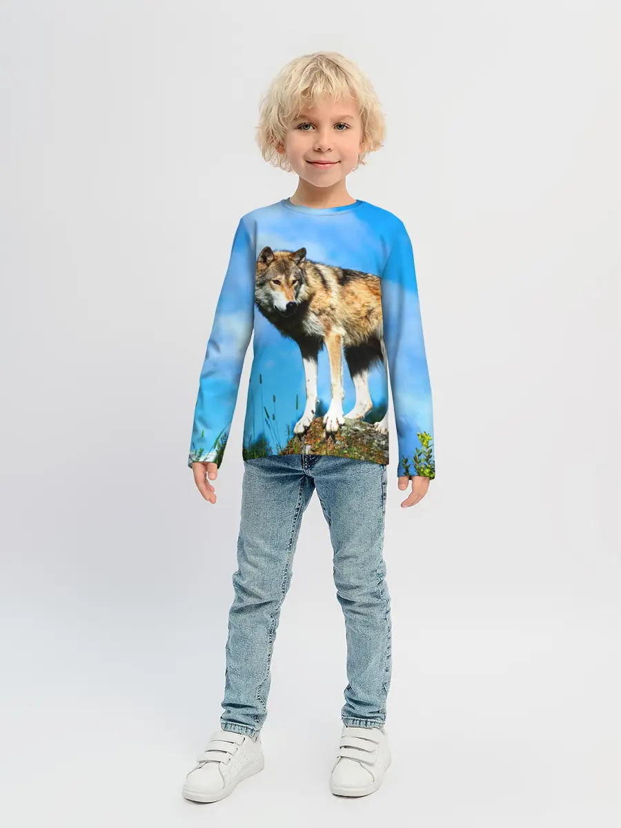 Детский лонгслив / Волк