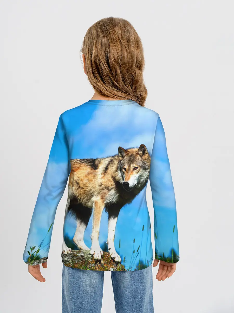 Детский лонгслив / Волк