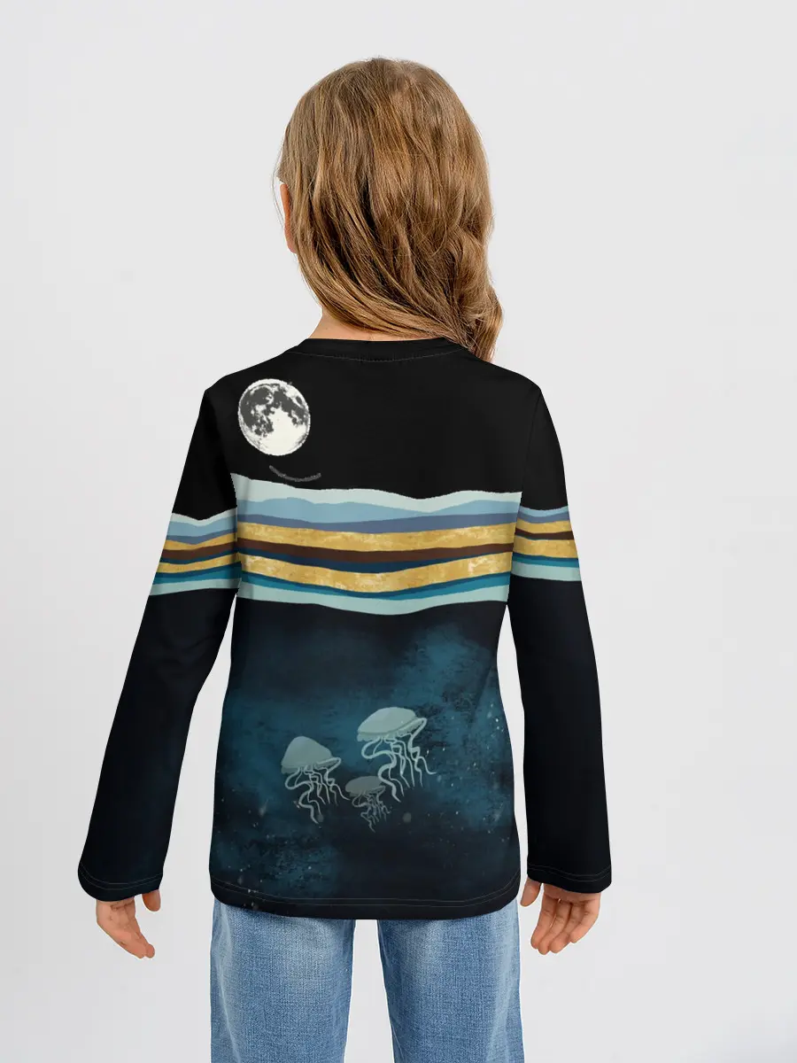 Детский лонгслив / Кит