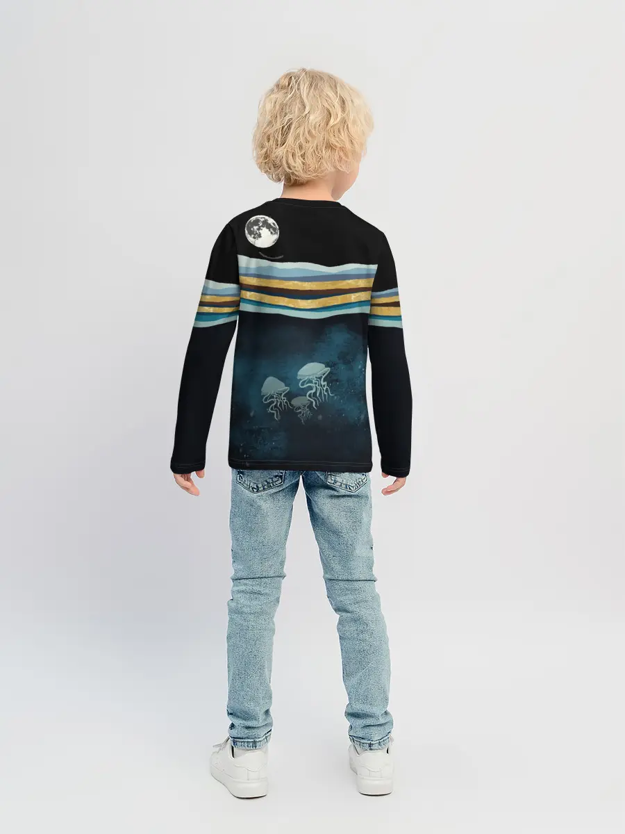 Детский лонгслив / Кит