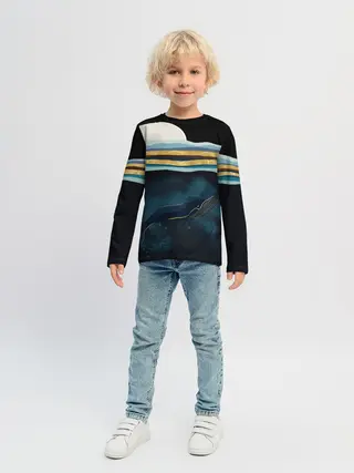 Детский лонгслив / Кит