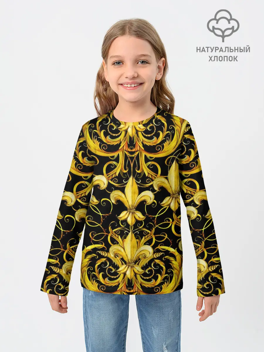 Детский лонгслив / gold spades