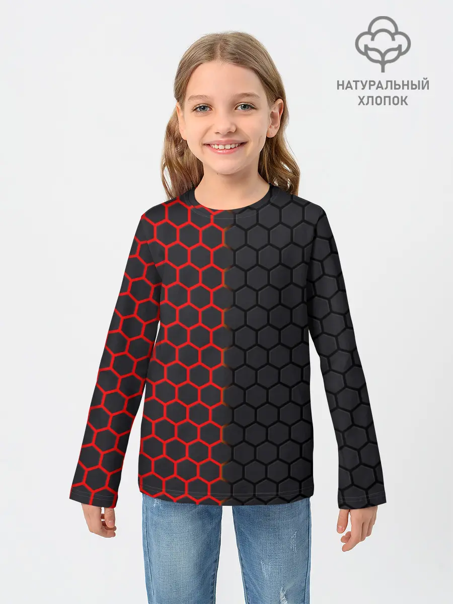 Детский лонгслив / НЕОНОВЫЕ СОТЫ