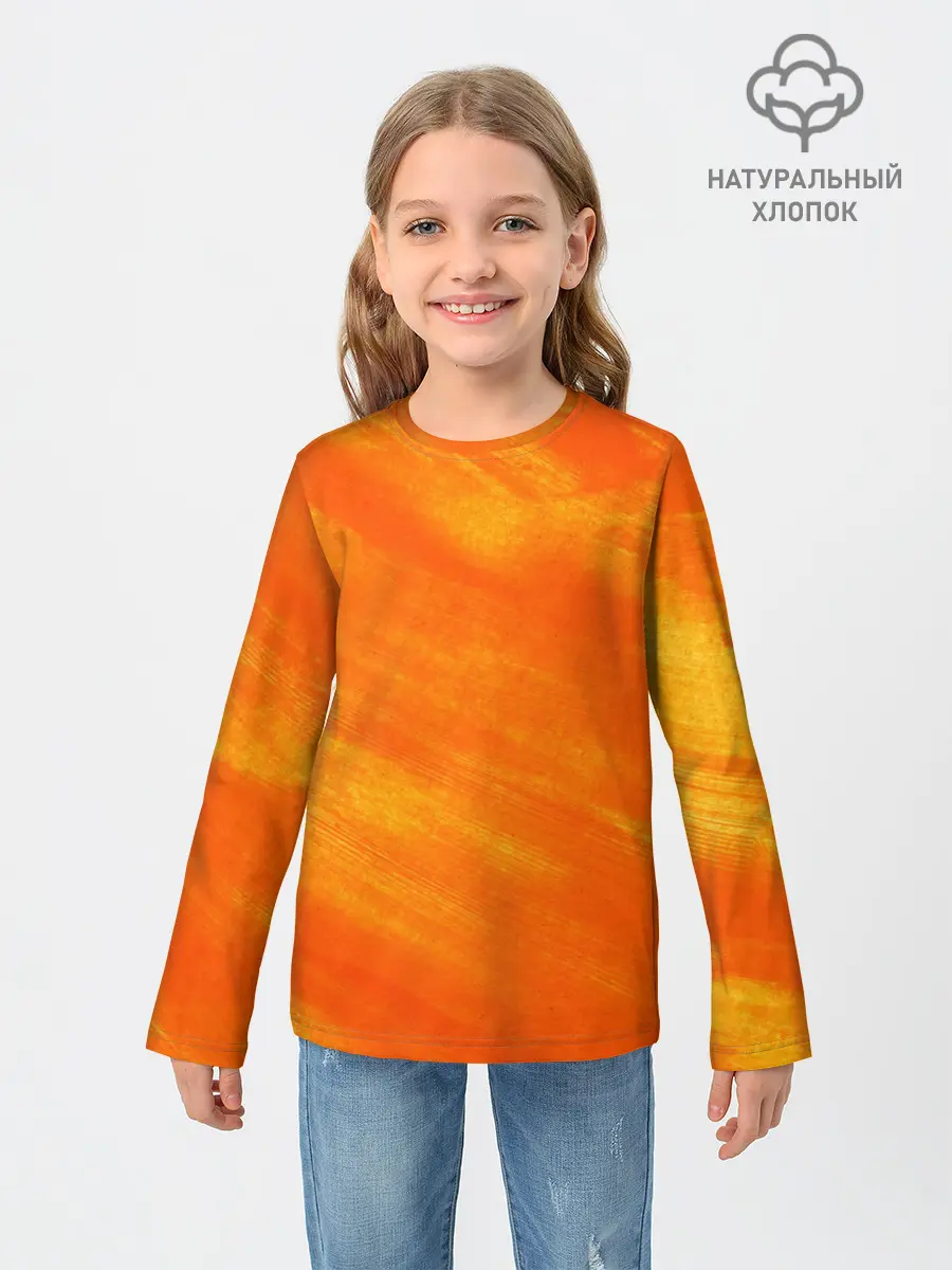 Детский лонгслив / ОРАНЖЕВАЯ КРАСКА