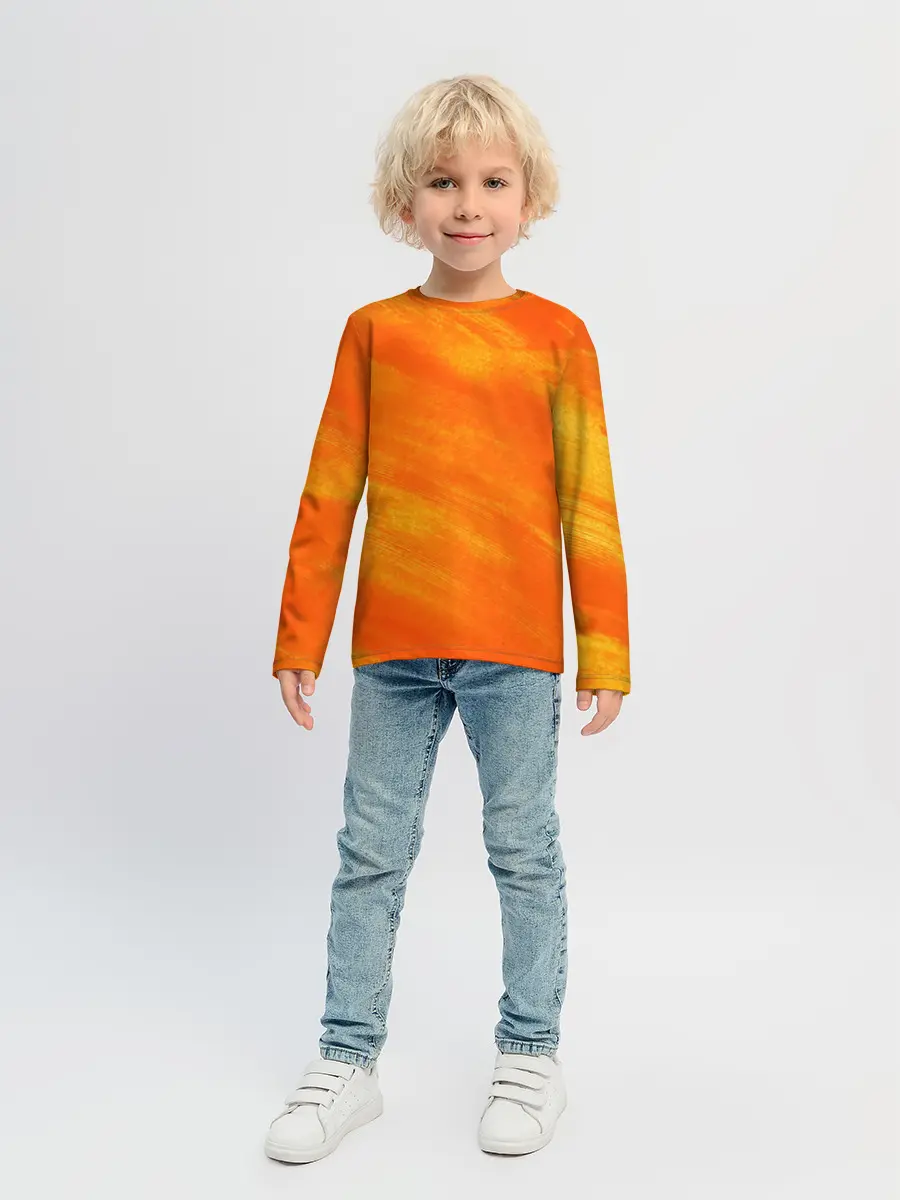 Детский лонгслив / ОРАНЖЕВАЯ КРАСКА
